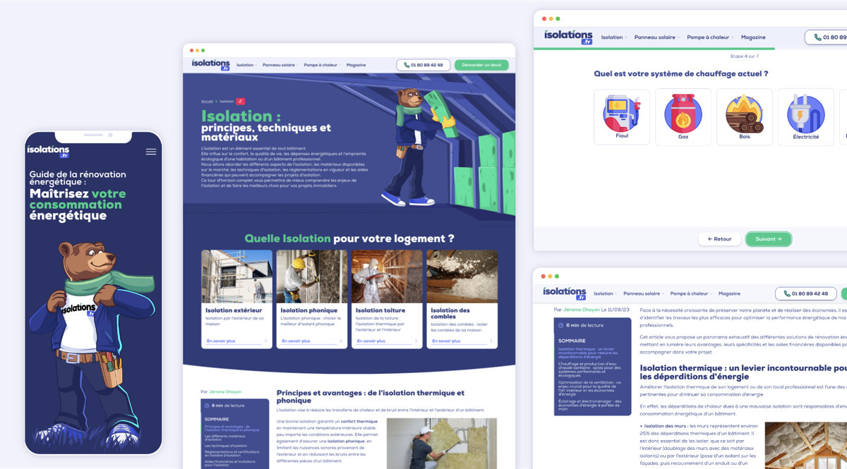 Isolations.fr - création de site web éco-conçu